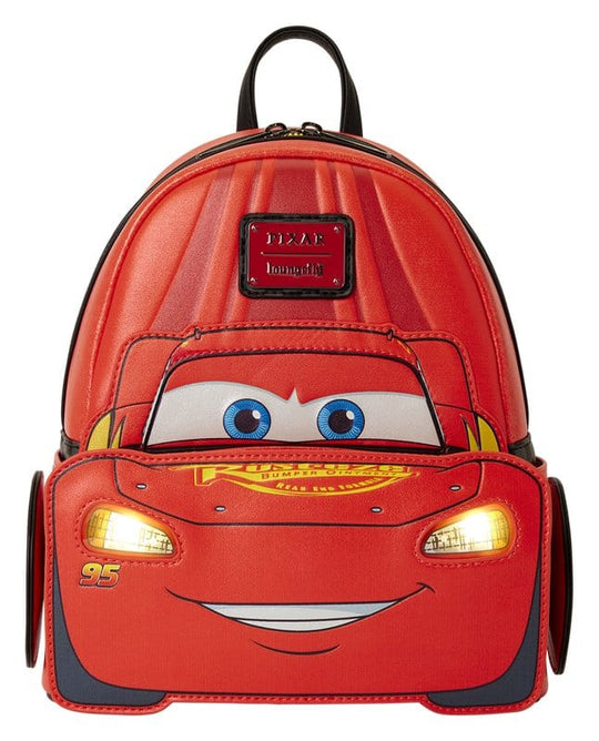 Cars by Loungefly Mini Rucksack 20th Anniversary Lightning McQueen Metallic LightUp