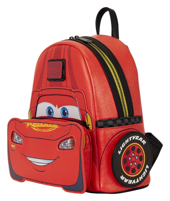 Cars by Loungefly Mini Rucksack 20th Anniversary Lightning McQueen Metallic LightUp