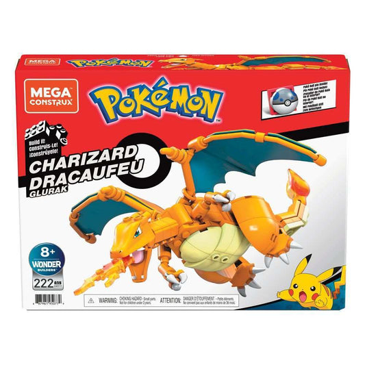 Pokémon Mega Construx Wonder Builders Bauset Glurak 10 cm