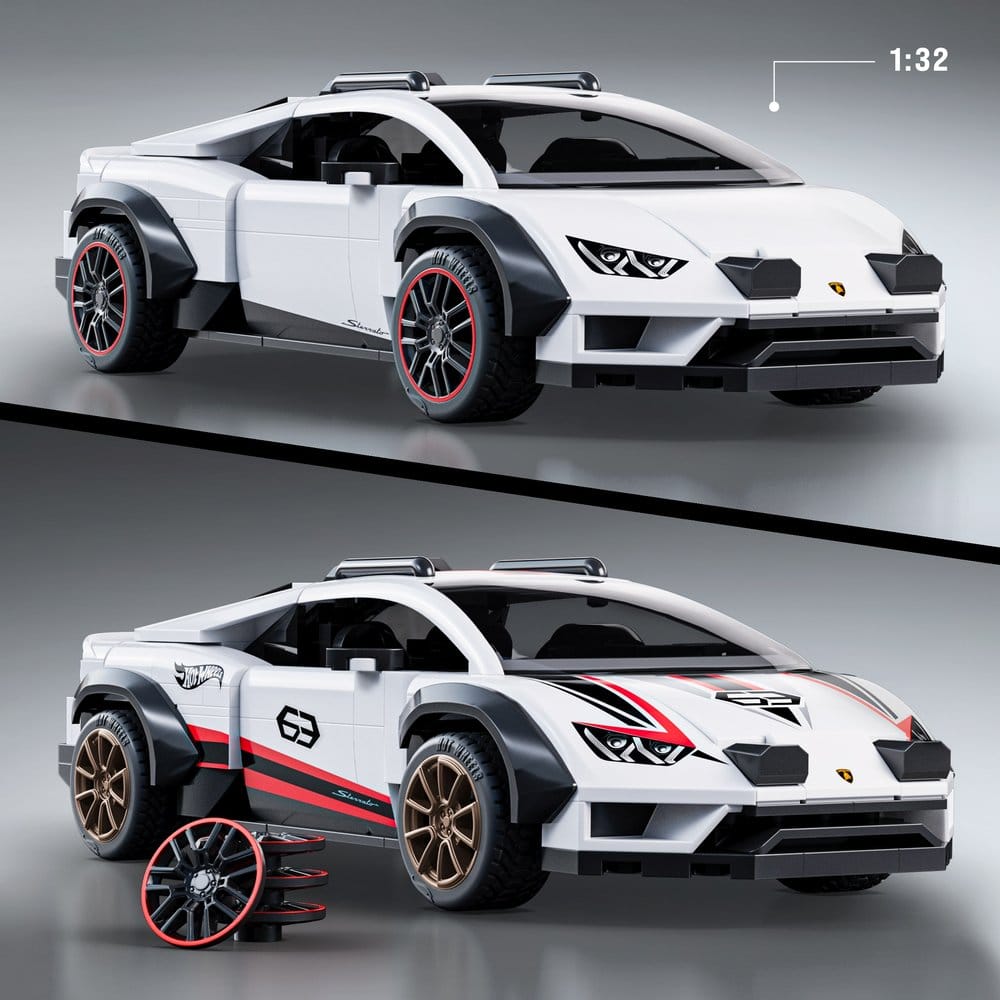 Hot Wheels Speed Mattel Brick Shop Bauset 1/32 Lamborghini Huracán Sterrato