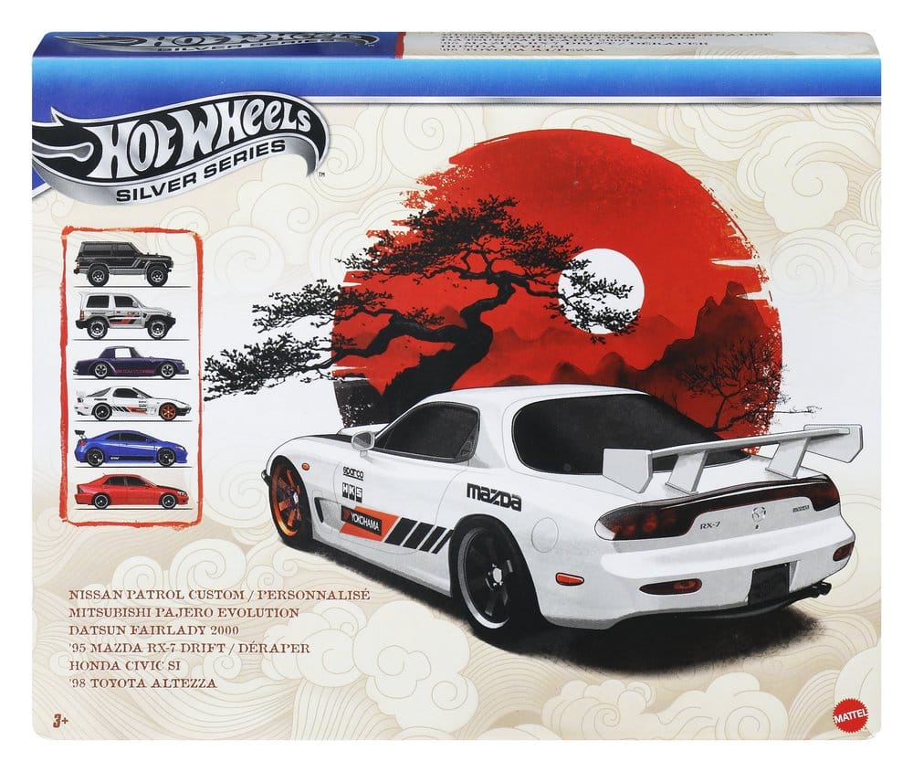 Hot Wheels Silver Series Die-Cast Fahrzeuge 6er-Pack 1/64 Streets of Japan