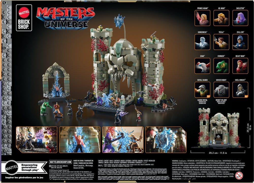 Masters of the Universe Bauset Castle Grayskull Mattel Brick Shop