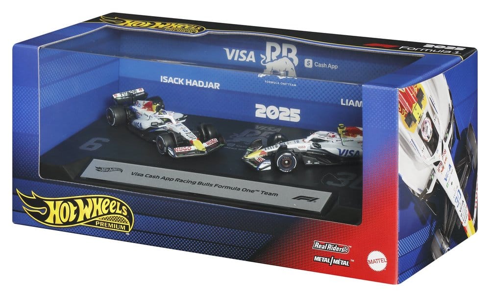Formel 1 Hot Wheels Premium Die-Cast Fahrzeuge 2er-Pack 1:64 Team Visa Cash App Racing Bulls