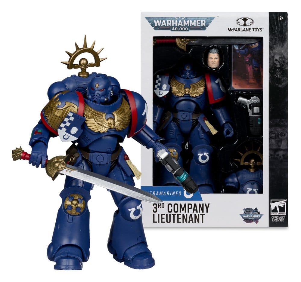 Warhammer 40,000 Total War Actionfigur 3rd Company Lieutenant (Ultramarines) 18 cm
