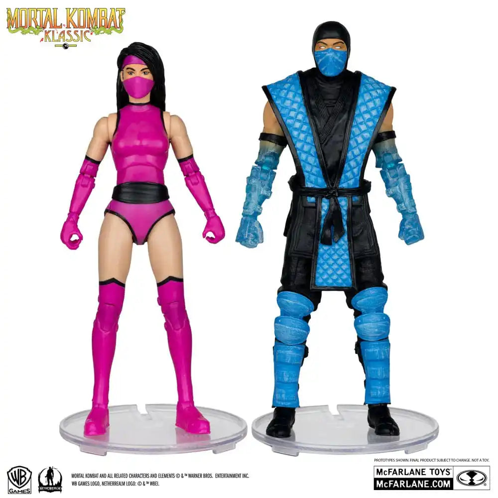 Mortal Kombat Actionfiguren 2er-Pack Sub-Zero vs. Mileena (Klassiks) 18 cm