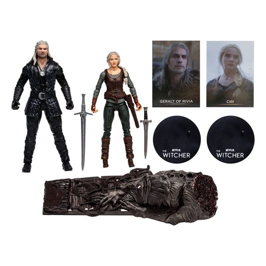 The Witcher Actionfigur Geralt und Ciri (Netflix Season 3) 18 cm