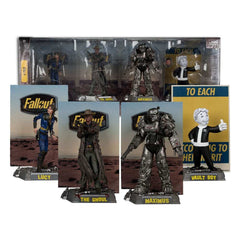 Fallout Movie Maniacs PVC Statuen 4er-Pack Lucy, Maximus, The Ghoul & Vault Boy 15 cm