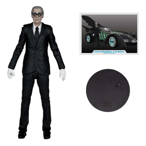 Batman Forever DC Multiverse Alfred Pennyworth & Batmobile (Gold Label) 79 cm