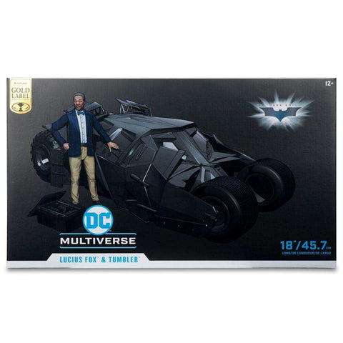 C Multiverse Fahrzeug Tumbler with Lucuis Fox (The Dark Knight) (Gold Label) - Smalltinytoystore