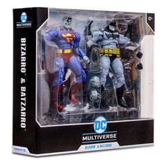 DC Multiverse Actionfiguren 2er-Pack Bizarro & Batzarro 18 cm