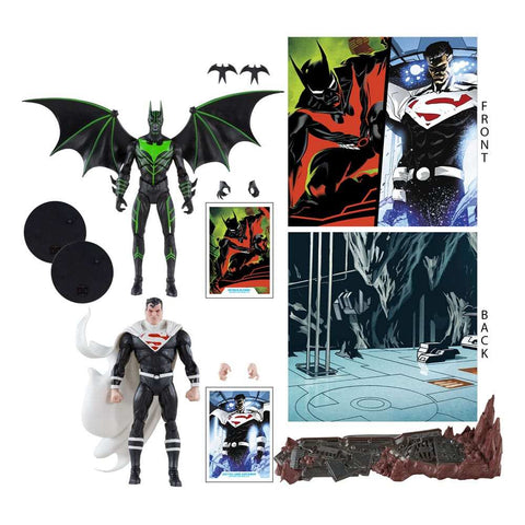 DC Collector Actionfigur 2er-Pack Batman Beyond Vs Justice Lord Superman 18 cm