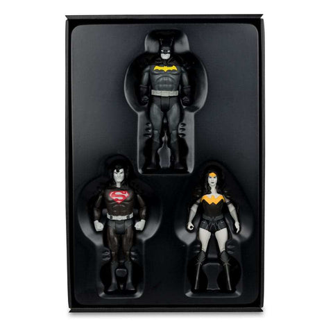 DC Direct Super Powers Batman, Superman & Wonder Woman Black & White Accent Edition Gold Label 13 cm