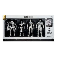 DC Direct Page Punchers Actionfiguren & Comic 4er Pack Superman Series (Sketch Edition) (Gold Label) 18 cm