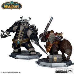 World of Warcraft PVC Statuen 2er-Pack 1/12 Dwarf Hunter Beast Master & Pandaren Monk (Gold Label) 15 cm