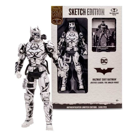 DC Multiverse Actionfigur Hazmat Suit Batman (Line Art) (Gold Label) 18 cm Sketch Edition