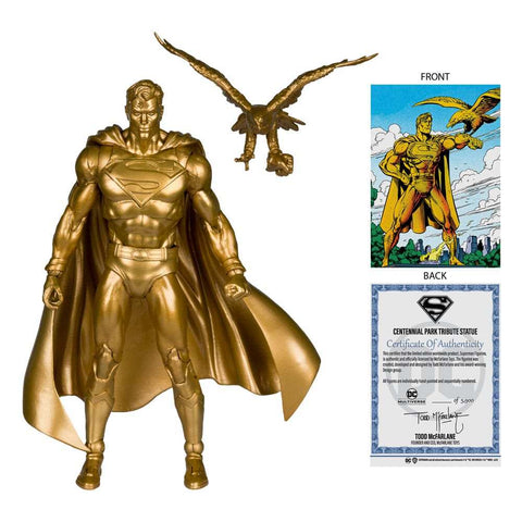 DC Multiverse Superman (Centennial Park Tribute Statue) Gold Label 18 cm