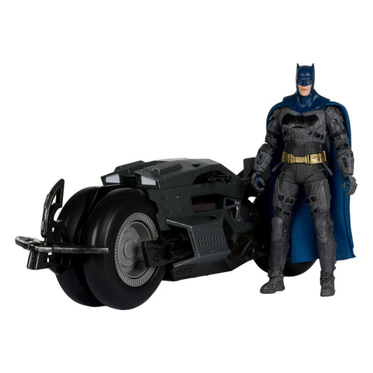 The Flash DC Multiverse Fahrzeug Batcycle with Batman