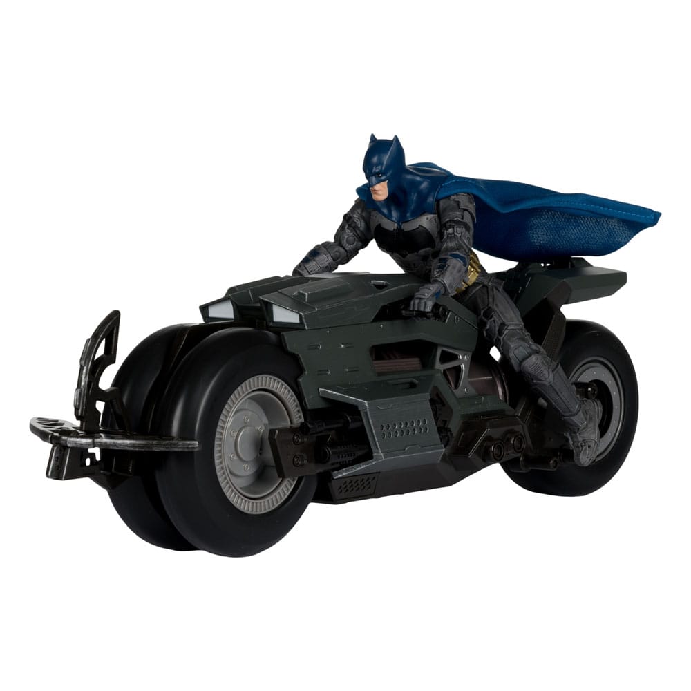 The Flash DC Multiverse Fahrzeug Batcycle with Batman