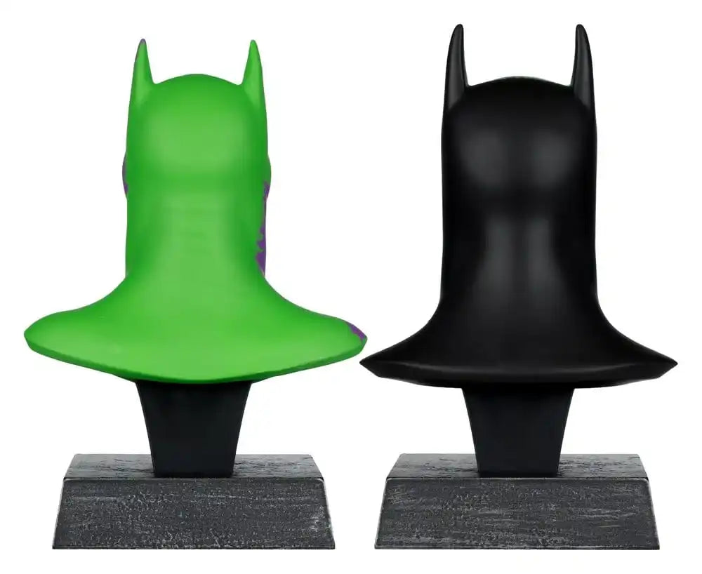 Batman DC Direct Mini-Replik 1/3 2er-Pack Batman Masken Hush & Knightfall (Jokerized) (Gold Label) 18 cm