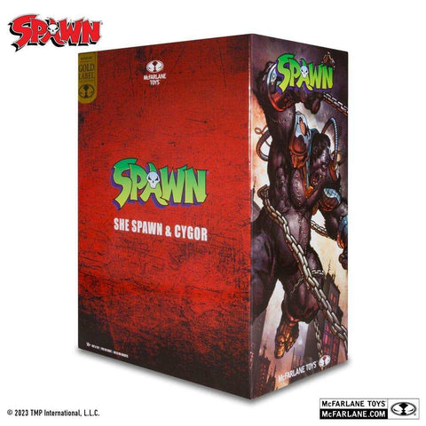 Spawn Actionfiguren 2er-Pack She Spawn & Cygor (Gold Label) 18 cm - Smalltinytoystore