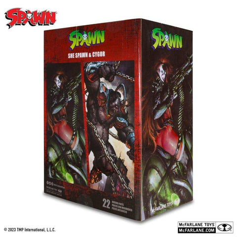 Spawn Actionfiguren 2er-Pack She Spawn & Cygor (Gold Label) 18 cm - Smalltinytoystore