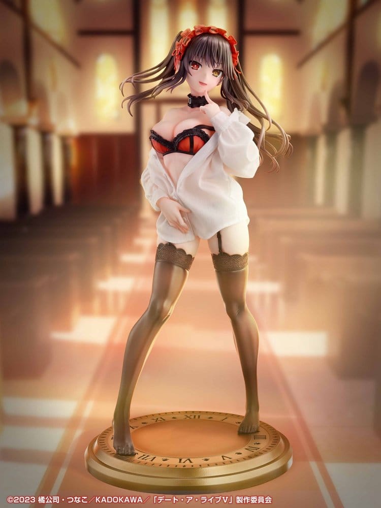Date A Live V Re:Dress PVC Figur 1/4 Kurumi Tokisaki Dress shirt Ver. 40 cm