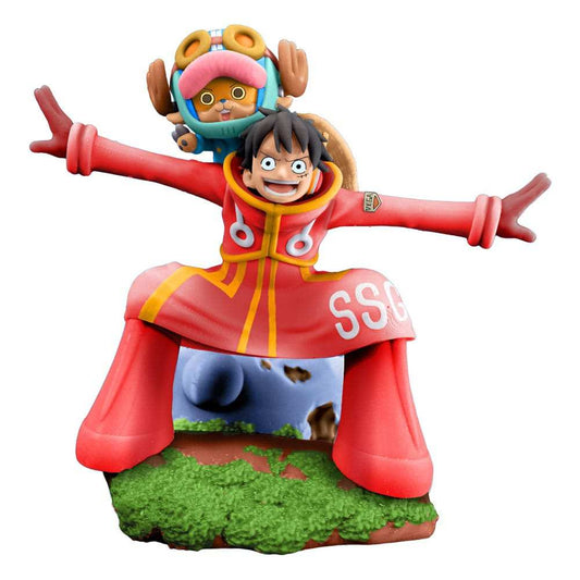 One Piece Petitrama PVC Mini-Statue Logbox Re Birth Egghead Set 9 cm