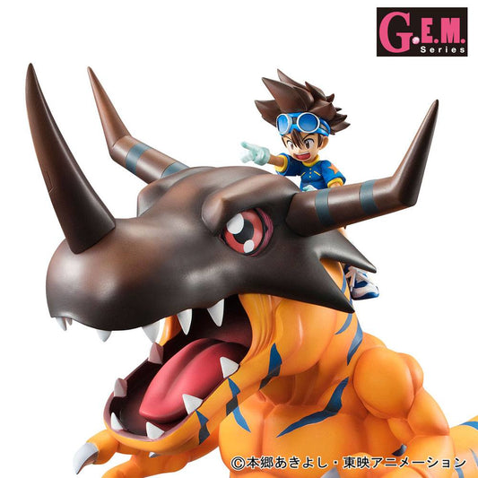 Digimon Adventure G.E.M. Serie PVC Statue Greymon & Tai 25 cm