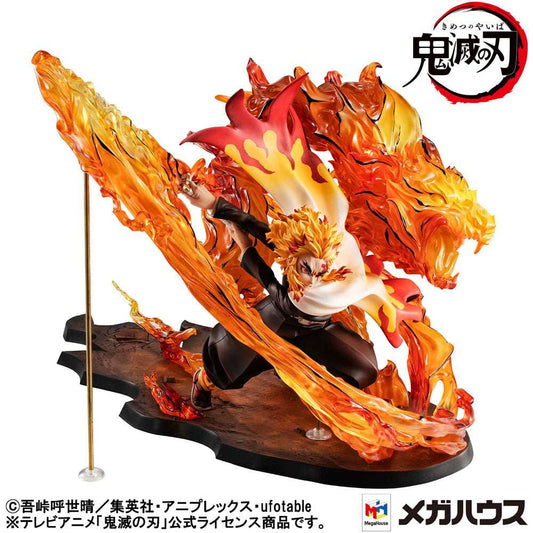 Demon slayer: Kimetsu no Yaiba Kyojuro Precious G.E.M. Series 1/8 PVC Statue Rengoku Flame Breathing Fifth Form:Flame Tiger 24 cm