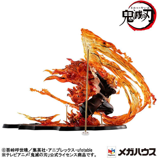 Demon slayer: Kimetsu no Yaiba Kyojuro Precious G.E.M. Series 1/8 PVC Statue Rengoku Flame Breathing Fifth Form:Flame Tiger 24 cm