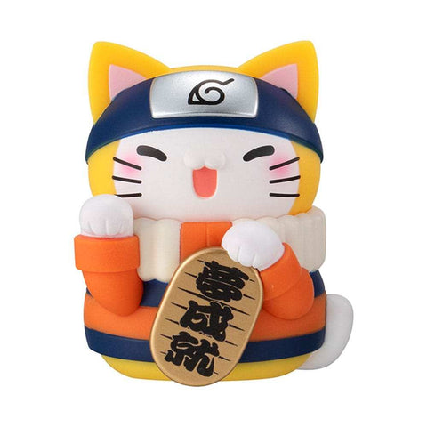 Naruto-Nyaruto! Mega Cat Project Nyaruto! Sammelfiguren Beckoning cat fortune one more time 7 cm Sortiment (6)