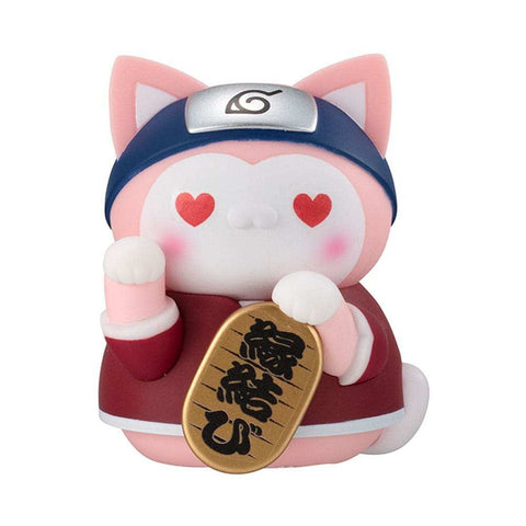 Naruto-Nyaruto! Mega Cat Project Nyaruto! Sammelfiguren Beckoning cat fortune one more time 7 cm Sortiment (6)