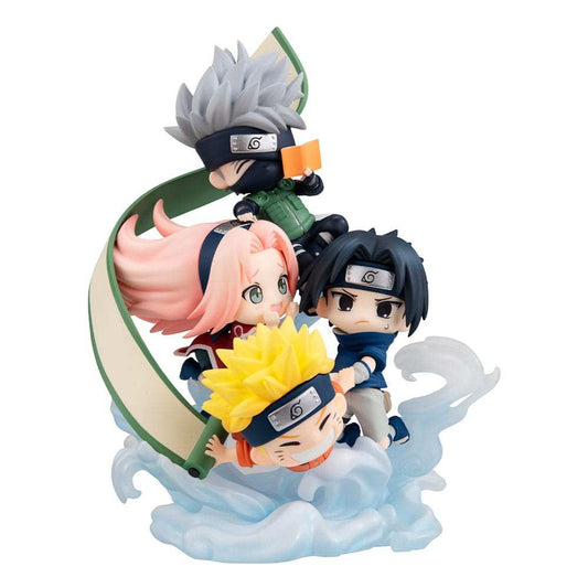 Naruto Shippuden FigUnity PVC Mini-Statue Gather here, Team 7 13 cm (with gift)