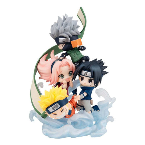 Naruto Shippuden FigUnity PVC Mini-Statue Gather here, Team 7 13 cm (with gift)