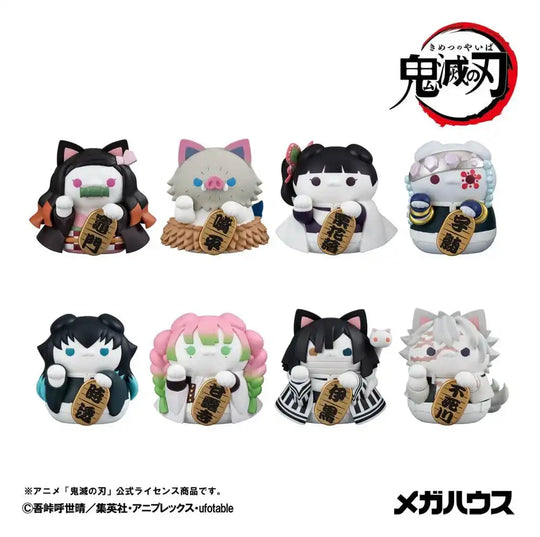 Demon Slayer: Kimetsu no Yaiba Mega Cat Project Minifiguren 6 cm Demon Slayer Fortune Cats ver. 02 Blind Box Display (8) (Repeat)