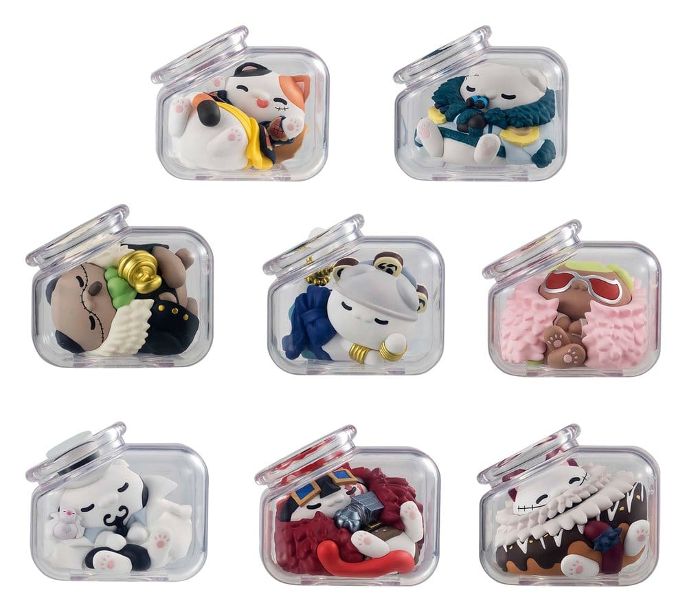 One Piece Mega Cat Project Minifiguren Good Night NyanPieceNyan! Ver. Luffy with rivals 6 cm Blind Box Sortiment (8)
