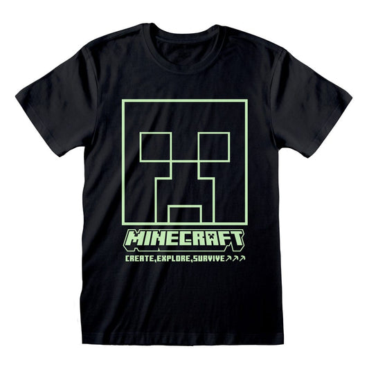 Minecraft T-Shirt Glow in the Dark  Größe XL