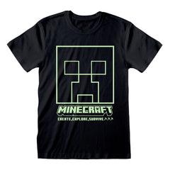 Minecraft T-Shirt Glow in the Dark  Größe XL