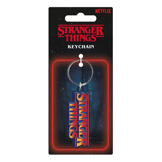 Stranger Things Gummi-Schlüsselanhänger Retro Logo 6 cm