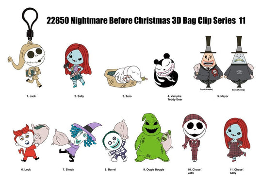 The Nightmare Before Christmas 3D PVC-Taschenanhänger Serie 11 Blind Bag Display (24)