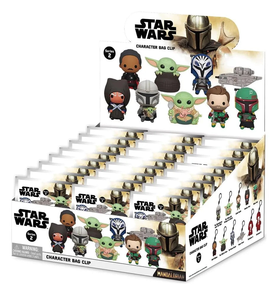 Star Wars Mandalorian 3D PVC-Taschenanhänger Series 2 Display (24)