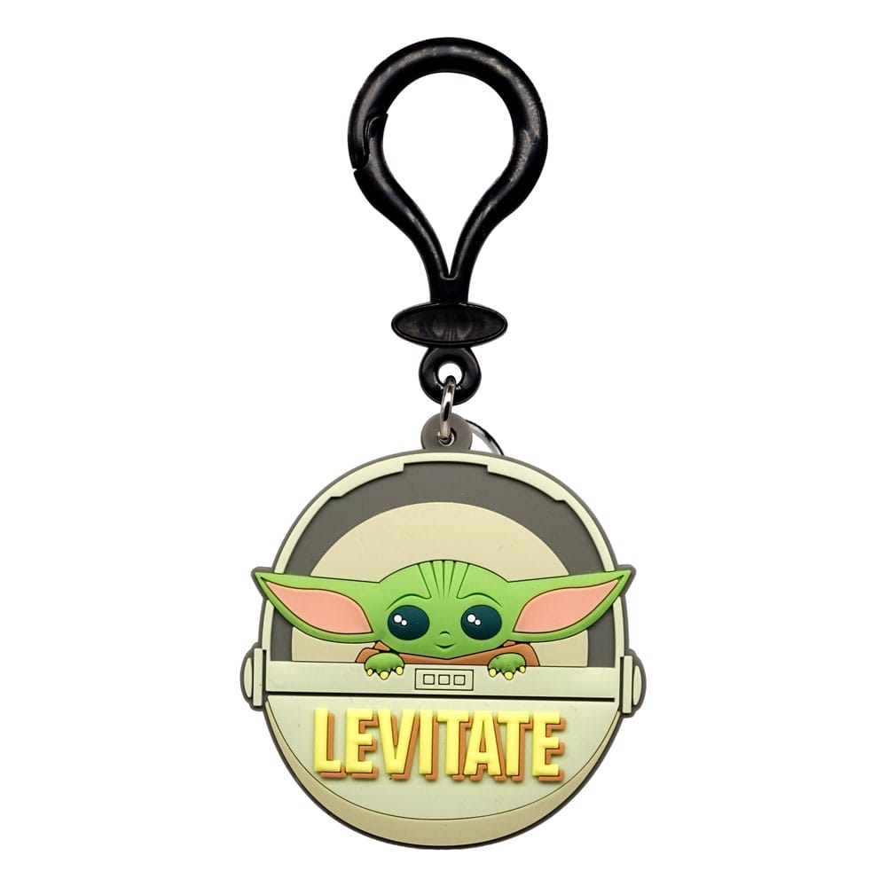 Star Wars Soft Touch PVC Taschenanhänger Baby Yoda Schwebend