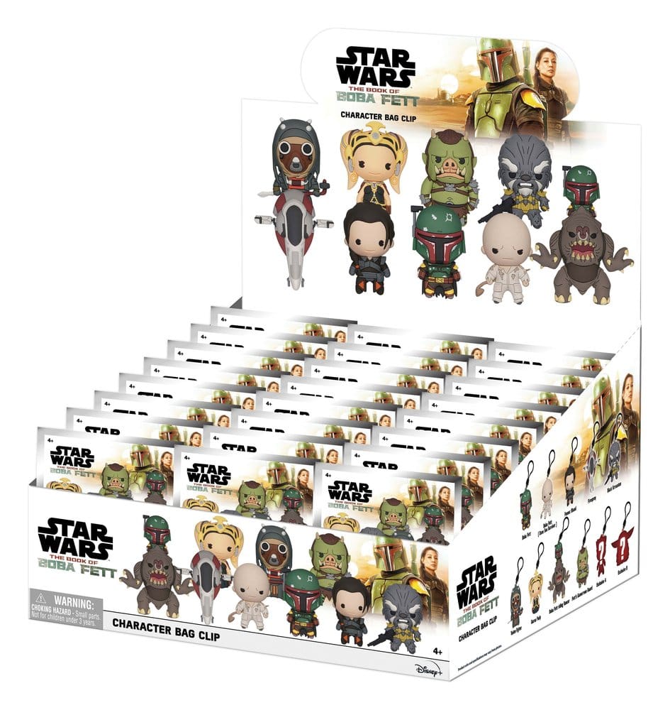 Star Wars: Das Buch von Boba Fett 3D PVC-Taschenanhänger Serie 1 Display (24)