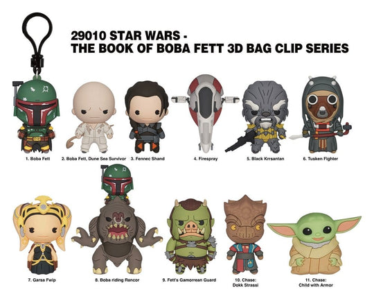 Star Wars: Das Buch von Boba Fett 3D PVC-Taschenanhänger Serie 1 Display (24)