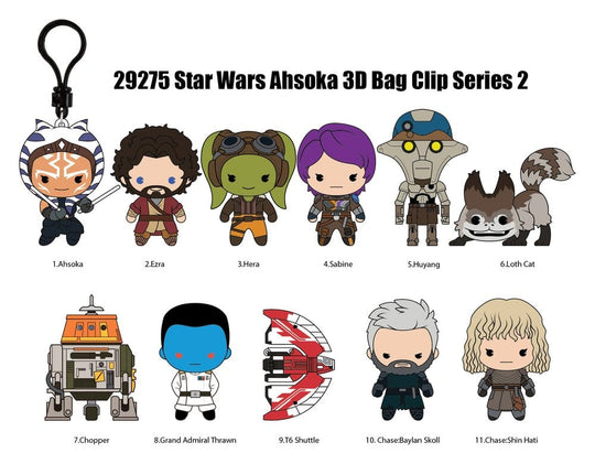 Star Wars Ahsoka 3D PVC-Taschenanhänger Serie 2 Blind Bag Display (24)