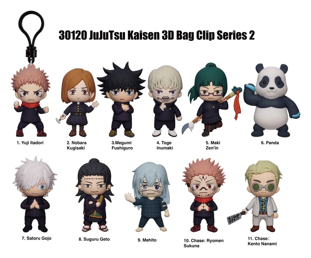 Jujutsu Kaisen 3D PVC-Taschenanhänger Serie 2 Display (24)