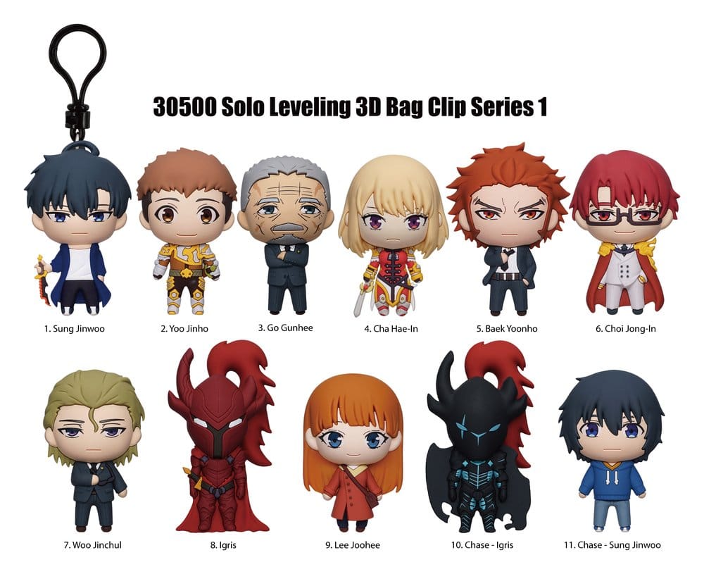 Solo Leveling 3D PVC-Taschenanhänger Serie 1 Blind Bag Display (24)
