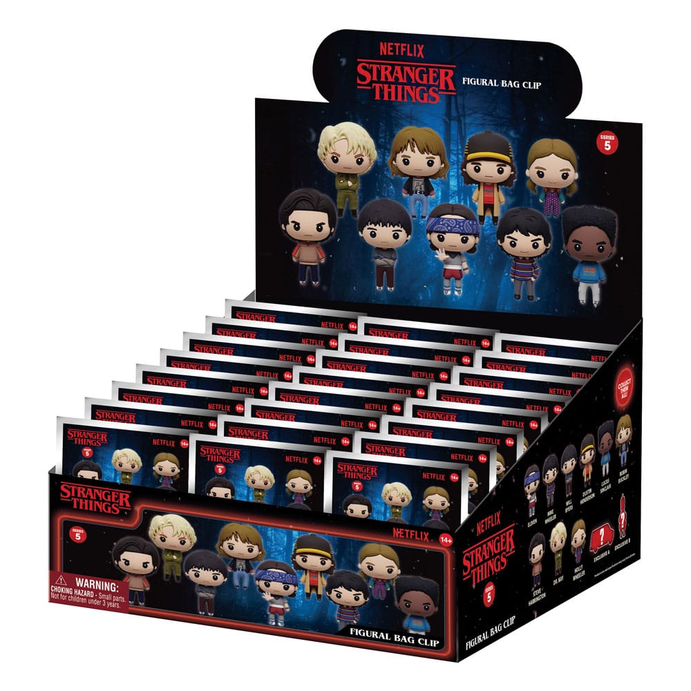 Stranger Things 3D PVC-Taschenanhänger Serie 5 Display (24)