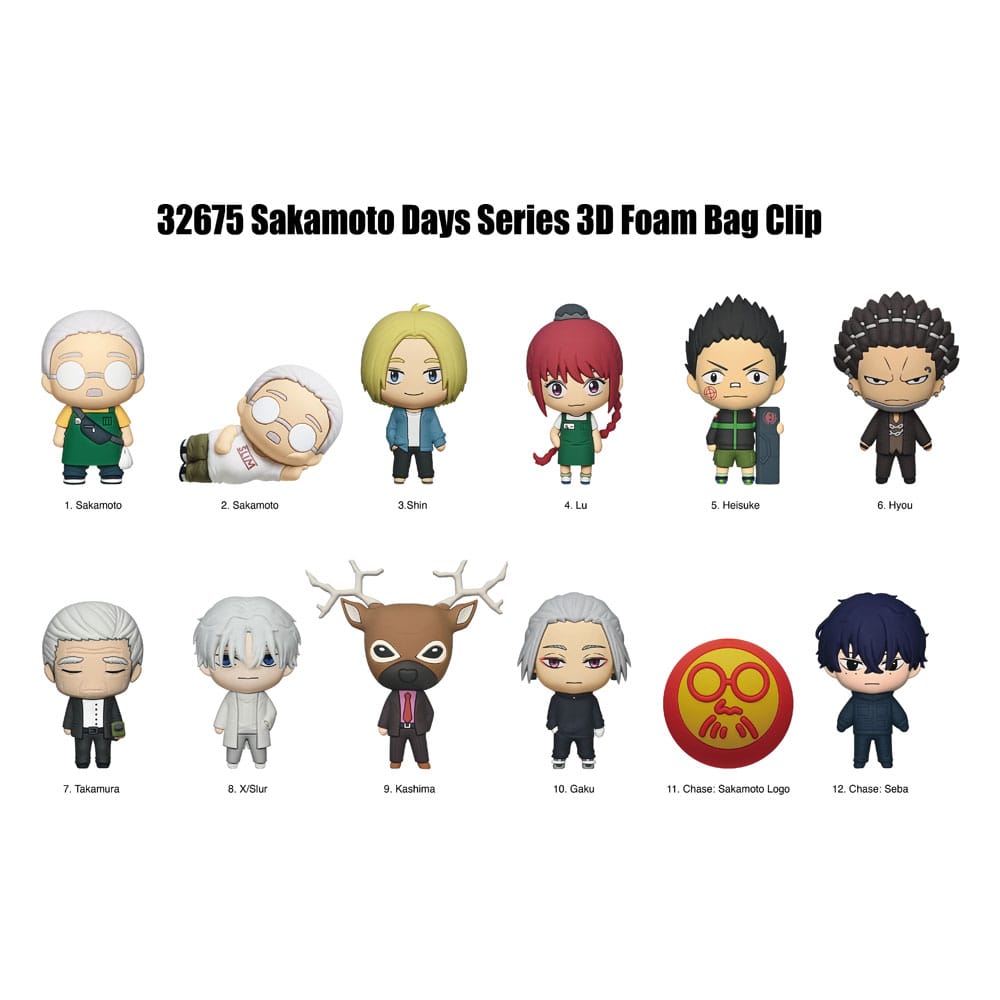 Sakamoto Days 3D PVC-Taschenanhänger Serie 2 Display  (24)