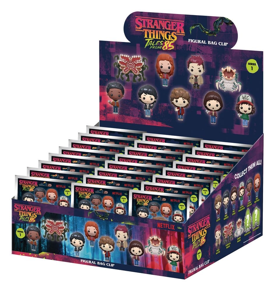 Stranger Things Tales of '85 3D PVC-Taschenanhänger Serie 1 Display (24)
